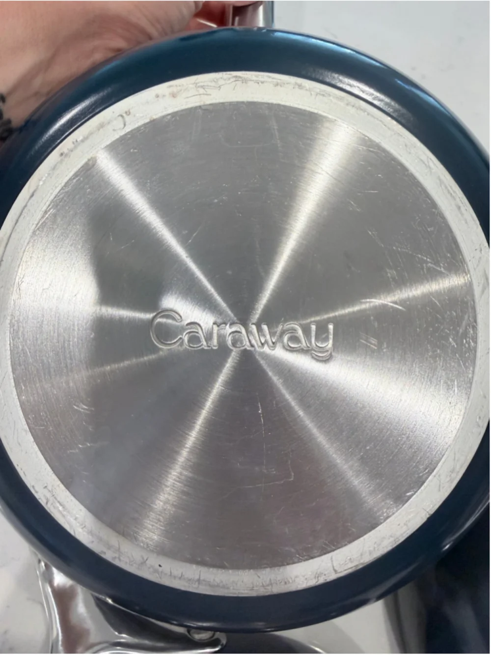 Set of 5 Caraway 8” & 10.5” Frying Pans & 3 Qt Sauce Pan w/Lids in Navy!